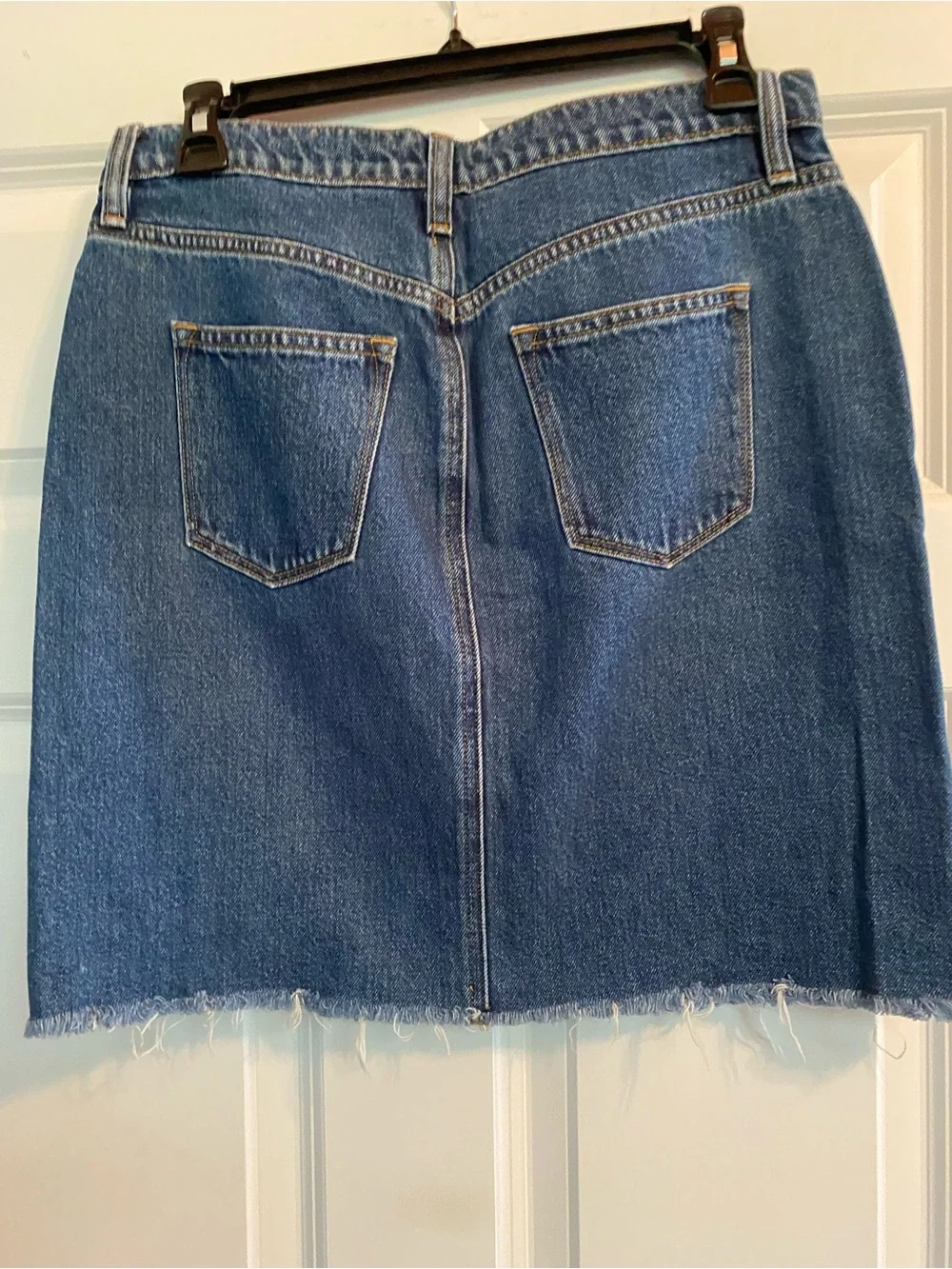 J. Crew Blue Denim Mini Skirt - Raw Hem